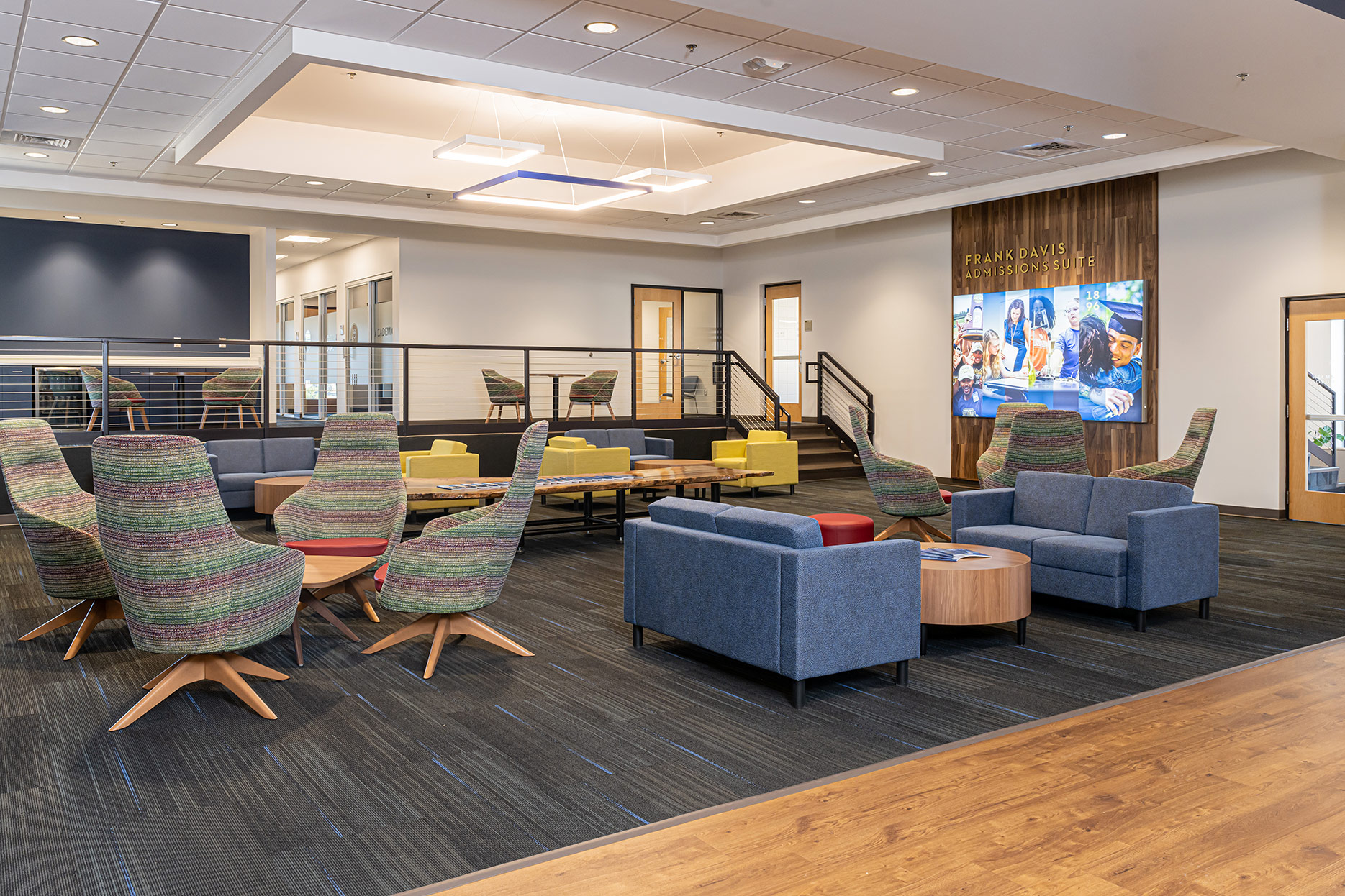 Commercial Interior Design for Wingate University Welcome Center - Student Seating