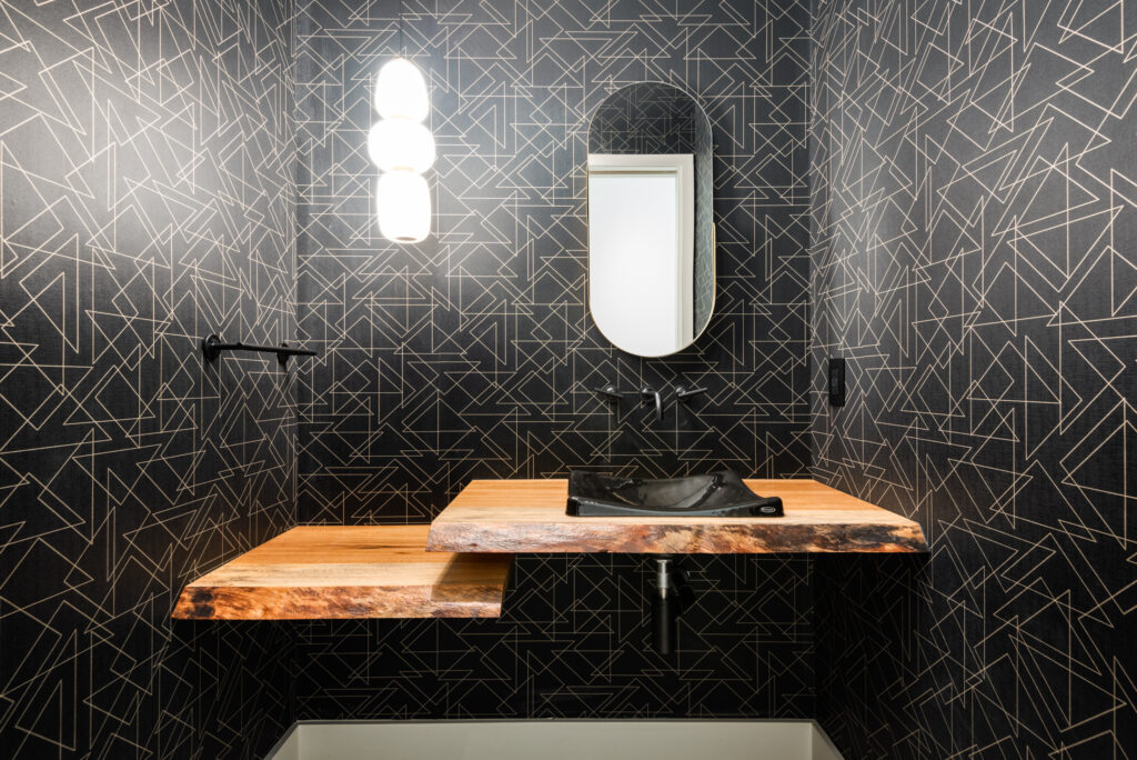 Masculine Powder Room in new home