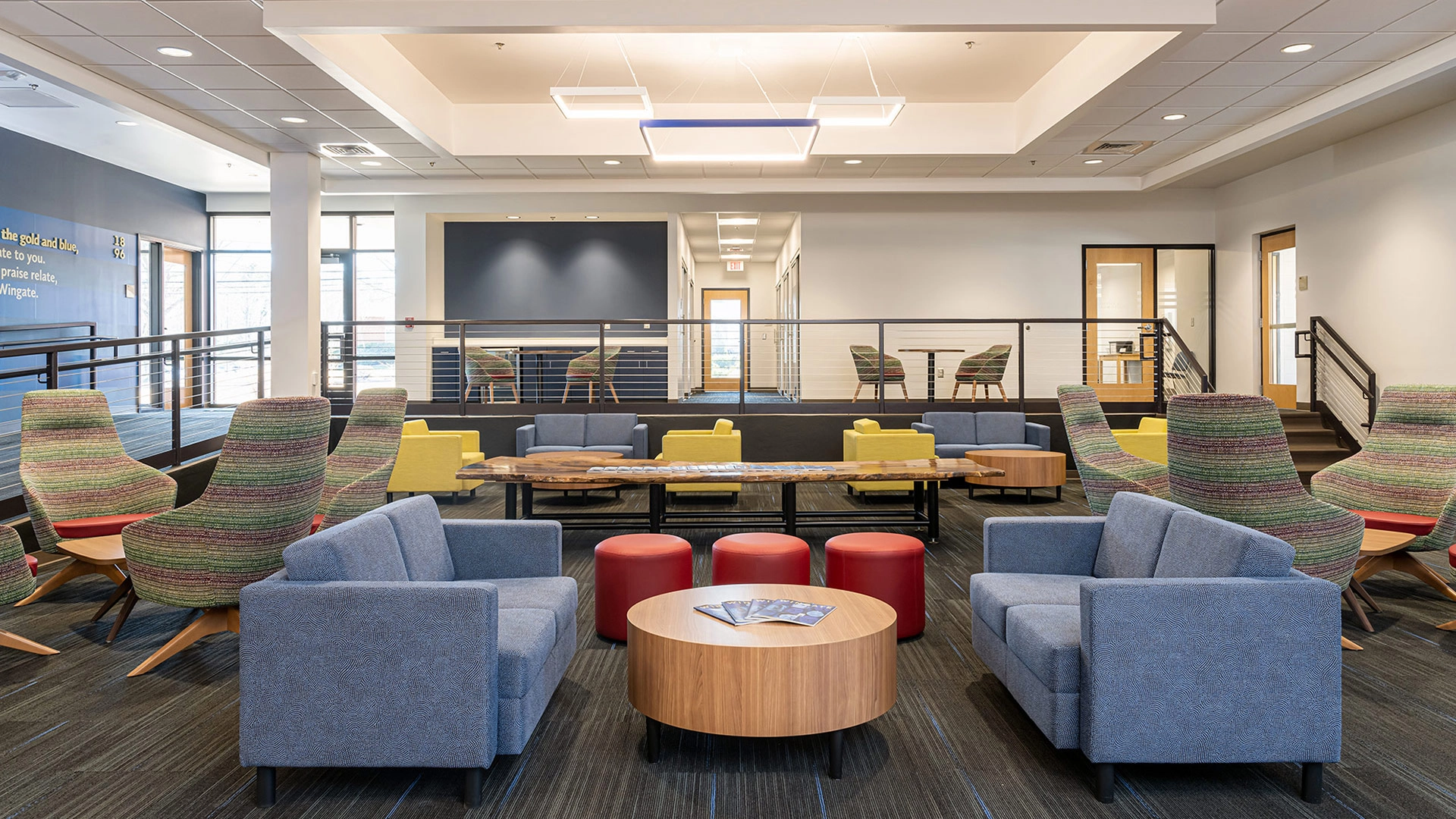 Commercial Interior Design for a student and visitor welcome center at Wingate University